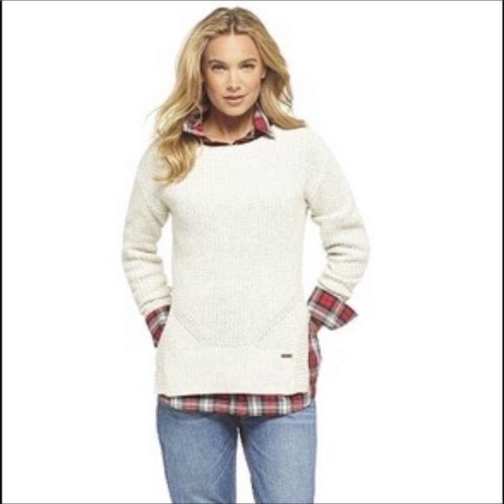Toms-Cream Long Sleeve Sweater-Euc-Sz Med.